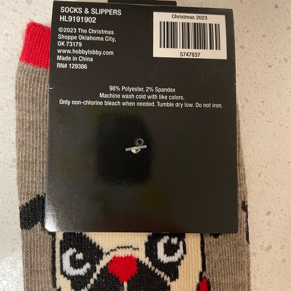 Pug Christmas Socks. Adults One Size. NWT - Picture 3 of 7